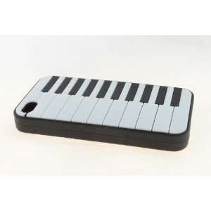  Apple iPhone 4 / 4S Skin Case Cover for Black Piano Style 