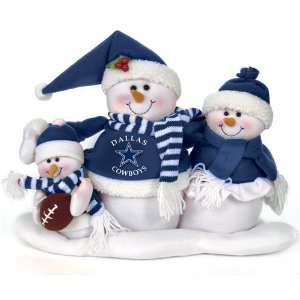   Dallas Cowboys Snowman Family Table Top Decorations