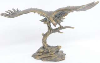 FRANKLIN MINT BRONZE EAGLE STAT. SOVEREIGN OF THE SKIES  