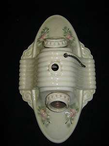   Porcelain Shabby Ceramic Chic Light Fixture Antique # 75 12  