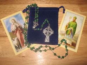Beautiful Irish Rosary, 6 mm Beads, 19 & 1/2 Inches Long  