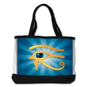  Shoulder Bag Purse (2 Sided) Black Gold Eye of Horus 