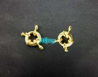 Free Ship Round Spring Ring Clasp Gold Plated 13mm 10x  