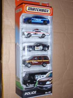 Matchbox POLICE 5 pack No.05 SWAT, Sheriff, Police Cars x 3  