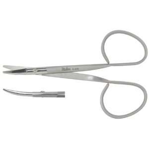   Scissors, 4 1/16 (10.3 cm), curved blunt tips, ribbon type Health