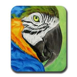  Blue and Gold Macaw Bird Art Mouse Pad 