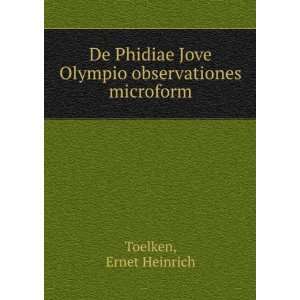 De Phidiae Jove Olympio observationes microform Ernet Heinrich 