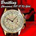 BREITLING Uhr antiker Chronomat 769 18 kt Gold aus 1946