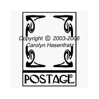  Art Nouveau Faux Postage Frame Unmounted Rubber Stamp 