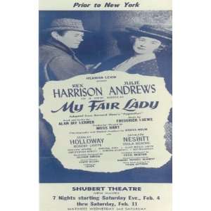  My Fair Lady Poster Broadway Theater Play B 14x22 Rex 
