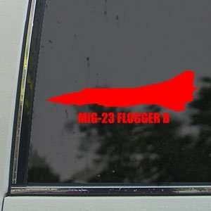  MiG 23 FLOGGER B Red Decal Military Soldier Car Red 