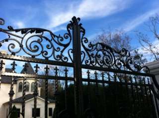 GREAT HAND MADE IRON ESTATE MANSION DRIVEWAY GATES DWG5  