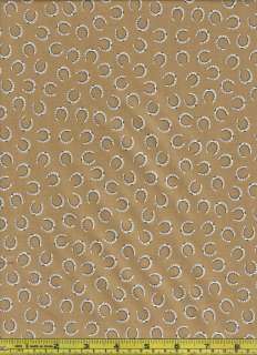 Round Up Tossed Horseshoe Tan Quilt Cotton Fabric  