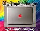 Macbook decal Red translucent Apple Logo Overlay