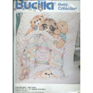   Baby Crib Cover Designed by Linda Gillum Stamped Cross Stitch Kit