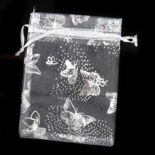 50x Butterfly Organza Gift Bags Free P&P 9x12cm 120360  