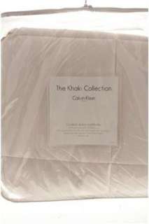 Calvin Klein NEW Khaki Collection White Comforter Bedding KING  