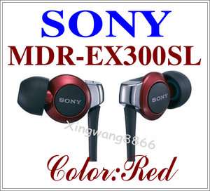 New SONY MDR EX300SL Street Earphone Headphones Red us  