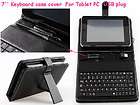 New Black USB Keyboard & Leather Stand Case Cover For 7 Tablet PC Pad