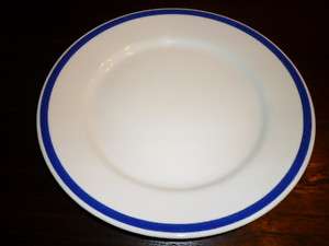 Buffalo China Restaurantware Dinner Plate w/ Blue Rim  
