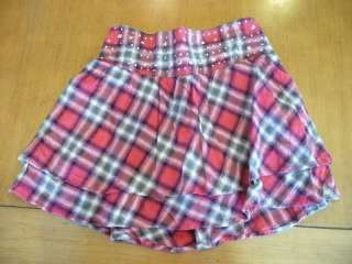 Justice for Girls skirt SZ 14 16 18 Red and blue plaid  