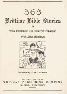 365 Bedtime Bible Stories, Whitman, 1942   380 pages  