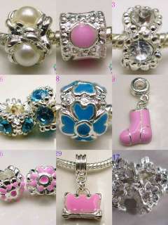   Spacer Bail Screw Fashion Jewelery Beads European Fit Bracelet PDC