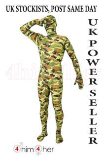 Army Camouflage Bodysuit Lycra Zentai Full Body Suit  