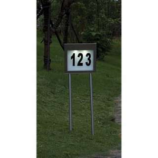 Unique Arts M24003 Solar Address Sign   Stainless Steel  