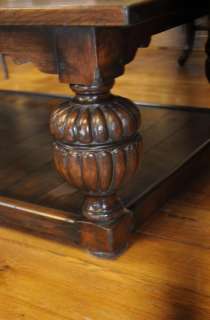 Oak Cannon Ball Coffee Table Refectory  