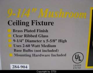   Bay 9 1/4 Mushroom Ceiling Fixture 284 904 ~STSI 046335811034  