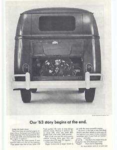 RARE 1963 Volkswagen VW Bus Delivery Van Ad  