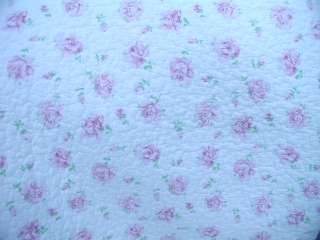 Claudia Vintage Inspired Pink Roses on White F/Q  