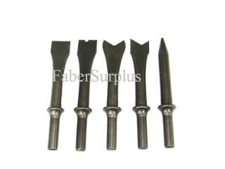 Piece Air Hammer Chisel Set .401 and 10mm shank  