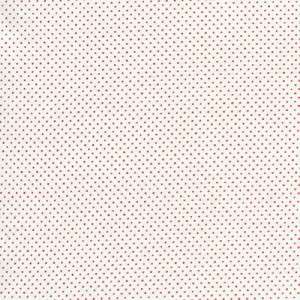 TINY RED MINI PIN DOT ON WHITE Cotton Quilt Fabric  
