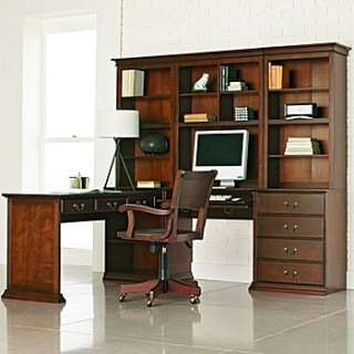 pieces designed to work separately or together rich, aged mahogany 