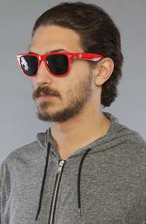 All Day The 55mm Wayfarer Sunglasses in Red  Karmaloop   Global 