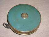 Vintage Tape Measure  Blue Diamond 50 ft Painted Brass  