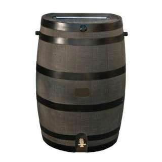 50 gal. Rain Barrel With Brass Spigot, Woodgrain 55100011005600 at The 