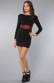 Motel The Estelle Sparkle Dress in Black and Red  Karmaloop 