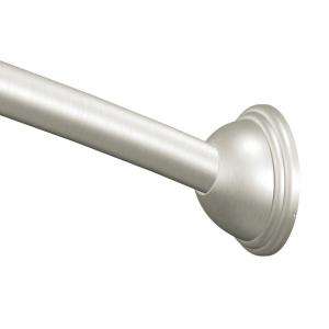 MOEN 72 in. Adjustable Curved Shower Rod in Brushed Nickel DN2160BN at 