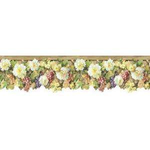 The Wallpaper Company 5.25 in X 15 Ft Earth Tone Floral Lattice Border 