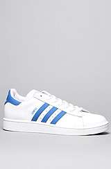 adidas The Campus 2 Leather Sneaker in White & Power Blue