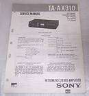 Service Manual Sony TA V925NE Amplifier,ORIGINAL  