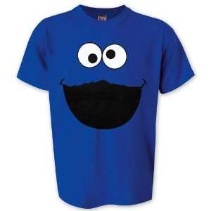 Sesamstrasse T Shirt Cookie Monster Krümelmonster Gesicht   T Shirt 