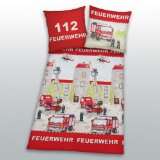 Herding 445172050 Bettwäsche Fun Coll.Feuerwehr 80 x 80 + 135 x 200 