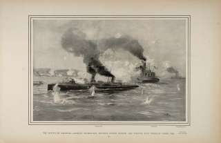 1898 Spanish American War Battle of Cardenas Cuba Print  