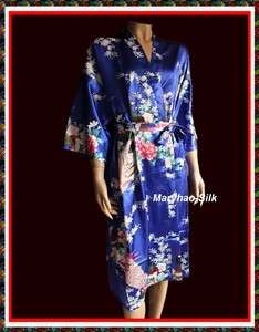Luxury Style NWT Women Silk Stain Sleepcoat Pajamas Robe S3321 
