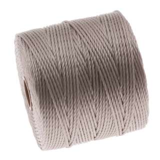 BeadSmith Super Lon Cord   Size #18 Twisted Nylon   Silver / 77 Yard 