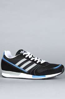 adidas The Marathon 88 Sneaker in Running Black Grey Powder Blue 